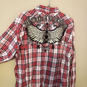 Monarchy XXL 2XL Mens Embroidered Snap Front Shirt